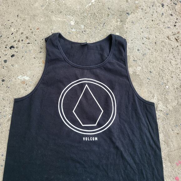 Volcom Summer Tank Top Shirt Mens M Black Gym Workout Outdoor Beach Vacation - Picture 2 of 9